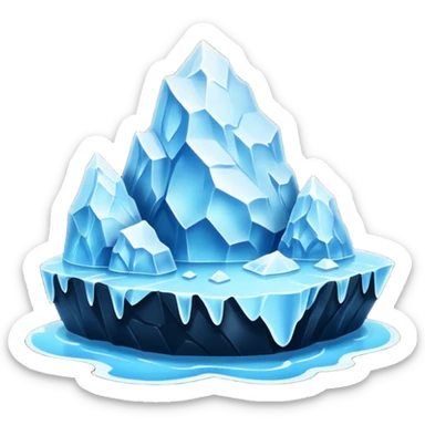 An iceberg, black sticker