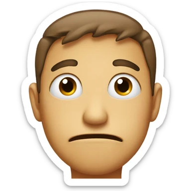 A very embarrassed face  sticker