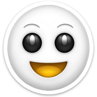 Emoji de riesgo biológico color negro con blanco sticker