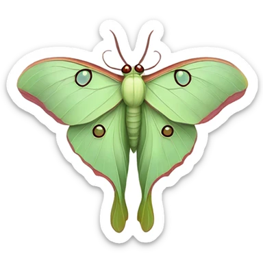luna moth  sticker
