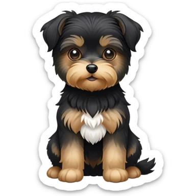 black morkie full sticker