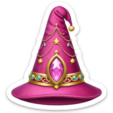 a pink magical hat sticker