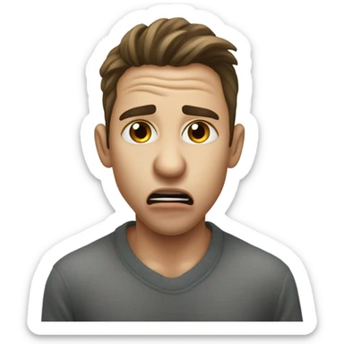 bitting lower lip and sneezing sticker