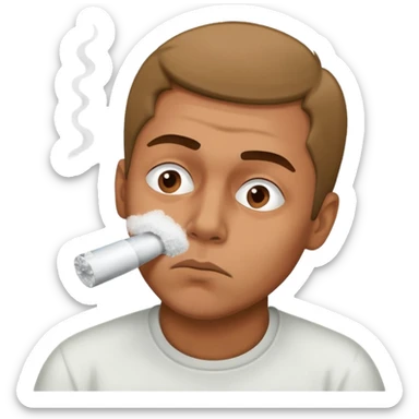 Guy snorting cocaine emoji sticker