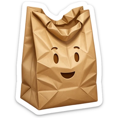 An empty bag sticker