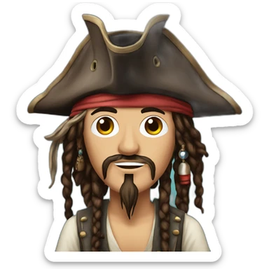 Jack sparrow sur le titanic sticker