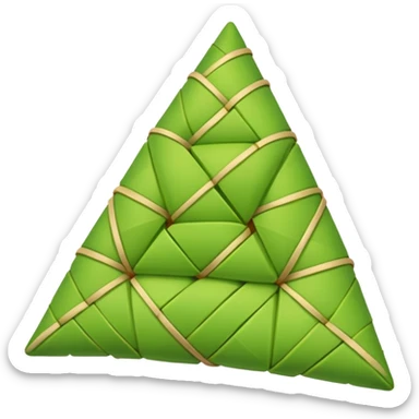 Ketupat rice green Triangle sticker