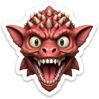 Stranger things demogorgon head sticker
