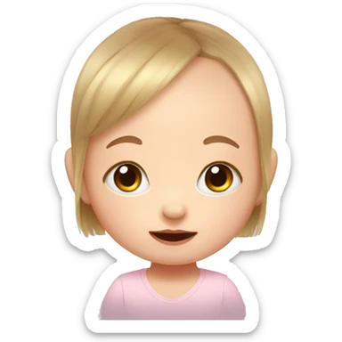 Baby girl with Down syndrome  sticker