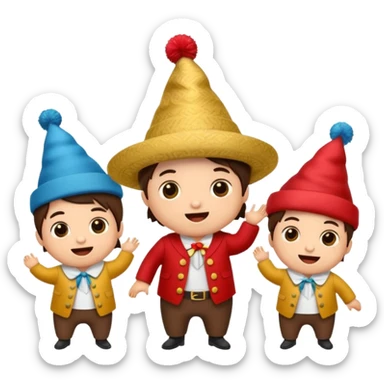 changuito tierno y fiestero en distinntas poses sticker