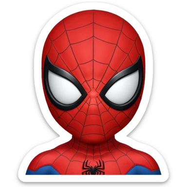 Black spider man sticker