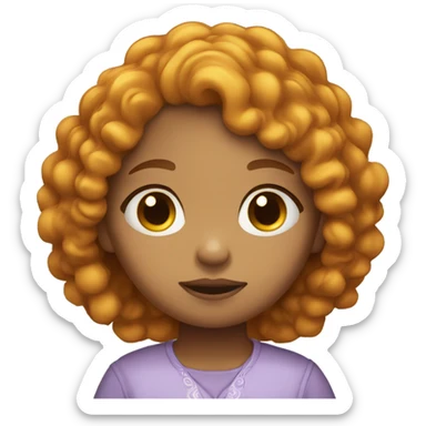 Light skin curly ginger girl praying  sticker