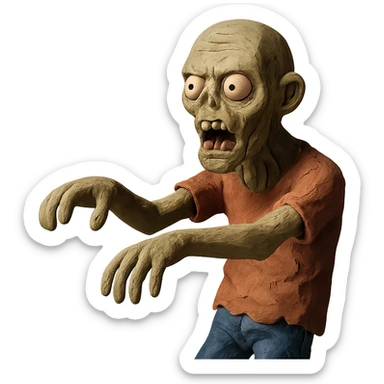 zombie inspired by The Walking Dead sticker