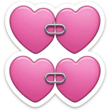 Pink Hair clips  sticker