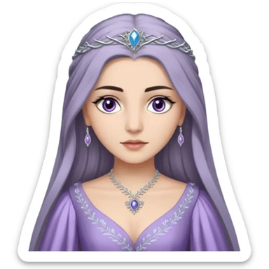 Hande Erçel as a lady from game of thrones from Starfall. She has lilac-gray eyes. sticker