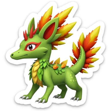 Sceptile-Inteleon-Delphox-Pokémon-Fakémon-creature sticker
