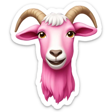 Pink goat sticker