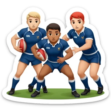 Rugby Defense Line sticker