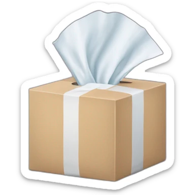 Box of tissues sticker