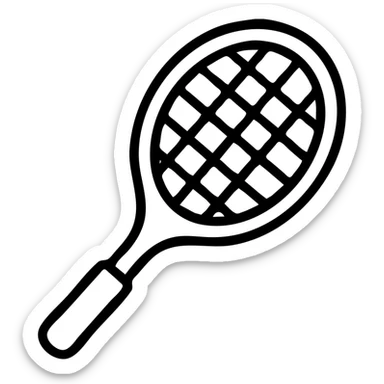 tennis racket icon sticker