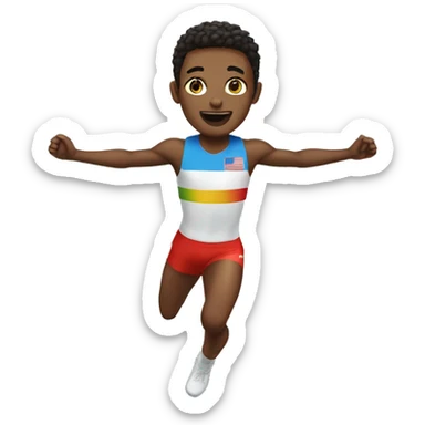 jump sport people Olympics 1 person sticker