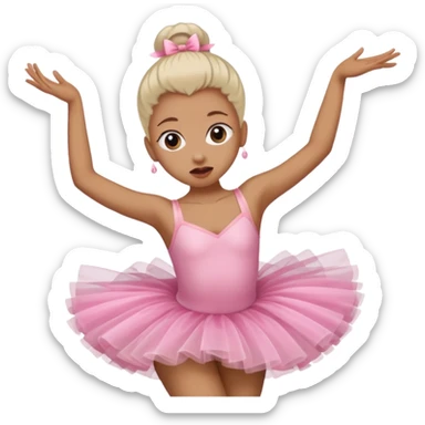 Create an emoji that is rolling his eyes mixed with throwing up and at dance 🩰 sticker