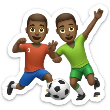 two guys doing tiki-taka playing football sticker
