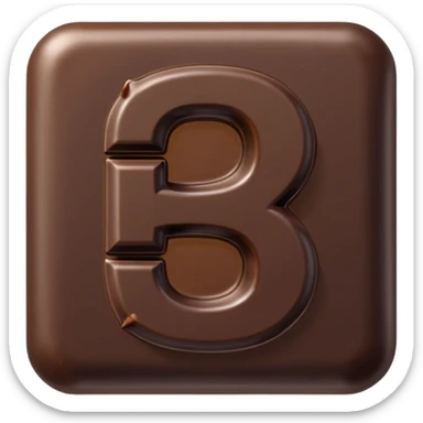 Letter S made out of chocolate sticker