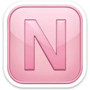 Netflix aesthetic "N" logo in pastel pink sticker