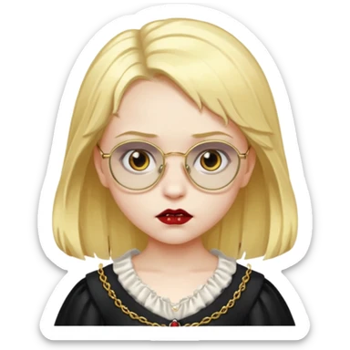 vampire kids with opticals half dress gold hair sticker
