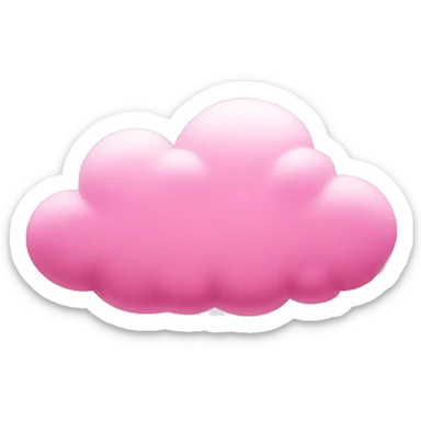 Pink cloud sticker