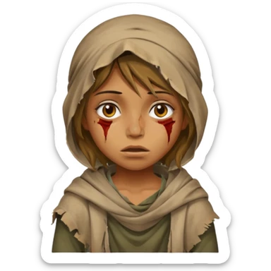 beggar girl sticker