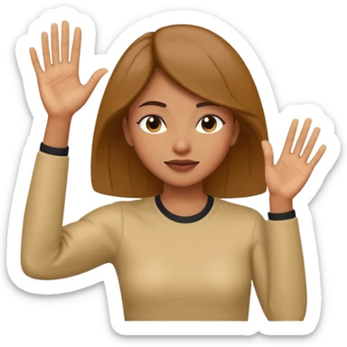 Mujer haciendo un dab sticker