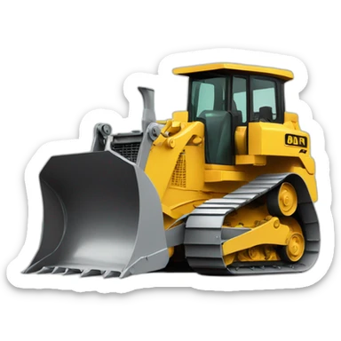 a CAT dozer with cowboy hat sticker