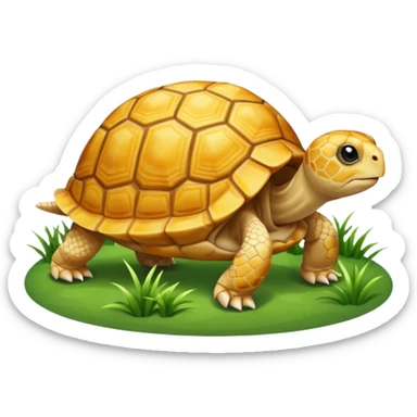A young yellow tortoise sticker