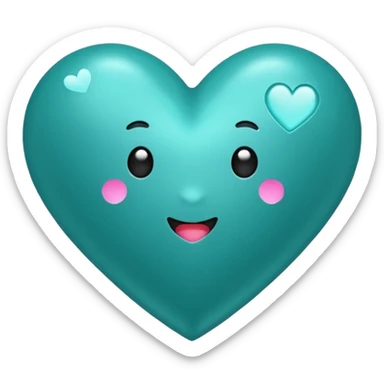 Teal heart with 'you rock 🌟!'  sticker