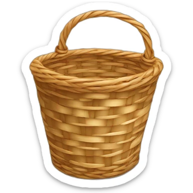 wicker basket in the closet sticker
