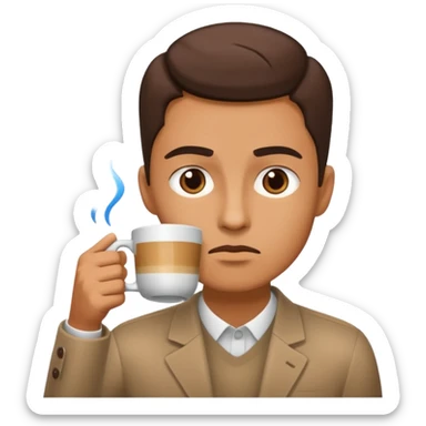 Simple Balance waage mit kaffe auf der starken seite und schlaf auf der schwachen seite sticker