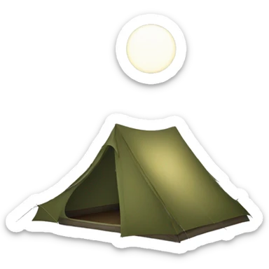 tent at night (windows) sticker