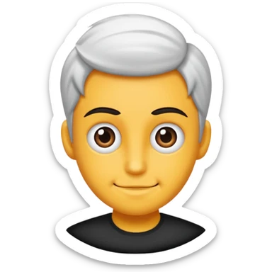 Saçı siyah uzun olan bir erkek çiz sticker