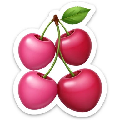 Pink cherries sticker