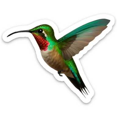 Humming bird on brown woman’s shoulder sticker