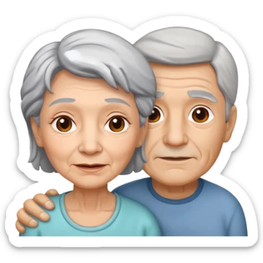 lo mismo que estas haciendo solo coloca alado de la abuela un hombre sticker