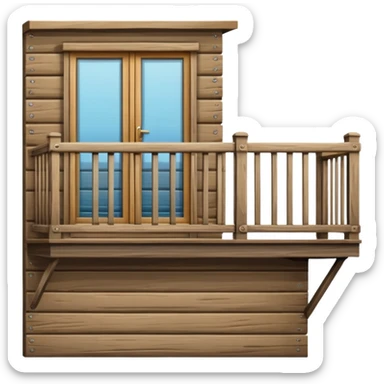 balcony wood sticker