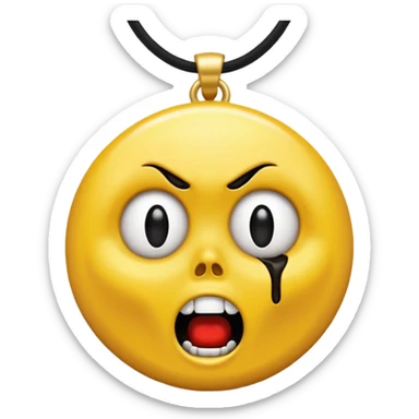 horror scream icon neckless sticker