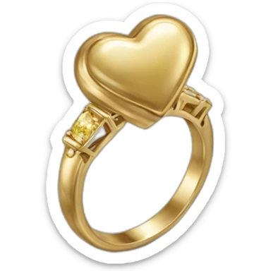 Coeur + bague sticker