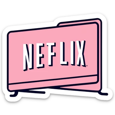 Baby pink Netflix logo  sticker