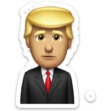 Donald trump con una bandera de Venezuela sticker