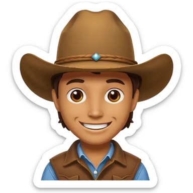 Texas State with an cowboy hat sticker