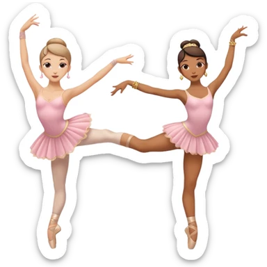 Ballerina (arabesque), street dancer. sticker